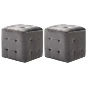 Vidaxl Nočne omarice 2 kosa 30x30x30 cm žametno blago