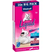 Vitakraft VITAKRAFT Liquid Snack Jetra z lososom, priboljšek za mačke, 16x15g