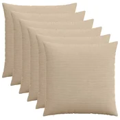 vidaXL Prevleka za blazino 6 pcs HEERLEN Taupe 80 x 80 cm korduroy