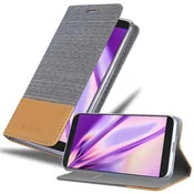 Cadorabo CADORABO Ohišje, združljiv z Alcatelom v svetlo sivi rjavi barvi - zaščitni pokrov z magnetnim zapiranjem, stoječo funkcijo in režo za kartico, (20564464)