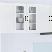 vidaXL Stenska kuhinjska omarica Visok sijaj bela 80 x 31 x 80 cm