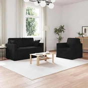vidaXL vidaXL Kavč 2 pcs Črna Splošne dimenzije: 138 x 78 x 80 cm (Š x G x V), (5000145991)