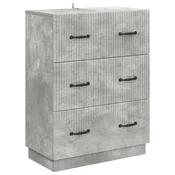 Vidaxl Predalna omara Betonsko siva 66 x 34,5 x 87 cm Inženirski les