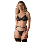 Obsessive Euridia 3-pcs Set Black Velikost M/L