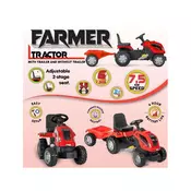 Traktor na akumulator sa prikolicom 6V crveni Farmer 309680