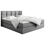 Livetastic POSTELJA Z VZMETNICO 140 cm x 200 cm , les, tekstil, leseni material temno siva