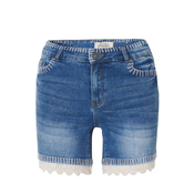 KOROSHI Kavbojke moder denim/off-bela