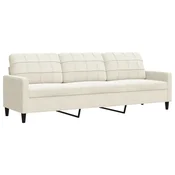 Vidaxl Kavč trosed krem 210 cm žamet