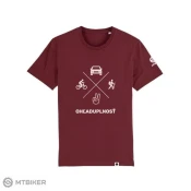 MTBIKER CONSIDERATION ženska majica s kratkimi rokavi, bordo (S)