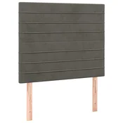 Vidaxl vidaXL Vzglavja za posteljo, komplet 2 kosov, temno siva, 100x5x78/88 cm, žamet