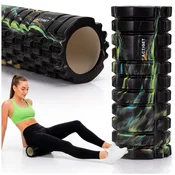 springos ACTIGET fitnes valj za masažo telesa, srednje trdote, valj z grebeni, črn, (5000136383)