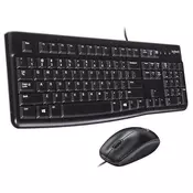 Tastatura+Miš USB US Logitech MK120, Desktop, Crna-