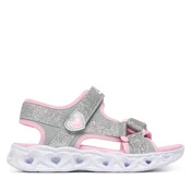Skechers Sandali S-Lights: Heart Lights Sandal - Sugar Sparks 303114L/SLPK Srebrna