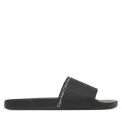 Calvin Klein Nizki natikači Essential Repeat Logo Pool  črna / bela
