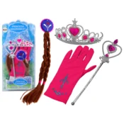 slomart LEAN TOYS Komplet Princezini Dodatki - Krona, Palica, Rokavice, Čopi