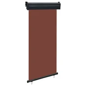 shumee vidaXL Balkonska stranska tenda 100 x 250 cm rjava