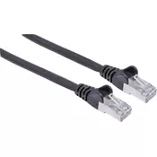 Intellinet Intellinet 318792 RJ45 omrežni kabel\, Patch kabel CAT 6a S/FTP 3.00 m črna zaščita iz folije\, pletena zaščita\, brez halogena 1 kos, (20417698)