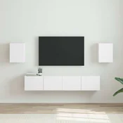 vidaXL TV stenska omara 2 pcs Bela 30 x 31 x 40 cm Konstruiran les