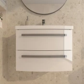Kupaonski element viseci Concepto+ Aria 70, bijeli, s 2 ladice