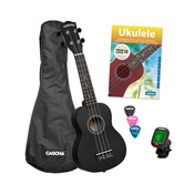 Sopran ukulele črn Lipa SET HH 3969