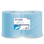 Papirnate brisače, v roli, 3-slojne, LUCART Strong Blue 3.500, modre, 2 roli
