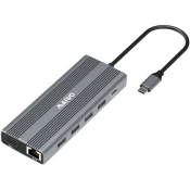 MAIWO Docking stanica KH12RHV, USB tip C, Crni