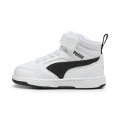 Puma Rebound V6 Mid Toddlers Sneakers, White, Size 24, Shoes