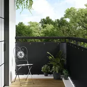 Ekran za balkon s rupama Crna