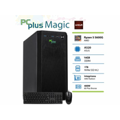 PCPLUS Magic AMD Ryzen 5 5600G 16GB 1TB NVMe SSD stolno racunalo + miš i tipkovnica