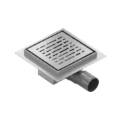 Mexen Flat-Q M01 talni odtokni kvadratni 15 x 15 cm, inox - 1010315