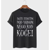 MAFIMI Majice Duže izdržim pod vodom nego kod kuce, Crna