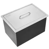 VEVOR Vgradni hladilnik za led 533x432x457 cm srebrne barve