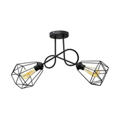 Ugradbeni luster KARO 2xE27/60W/230V crna