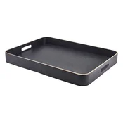 GenWare servirni pladenj, leseni furnir, črn, 60 mm, dolžina: 550 mm, širina: 440 mm