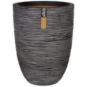 Capi Vaza Nature Rib elegantna nizka 46x58 cm antracitna KOFZ783