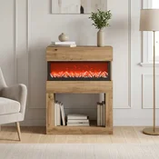 vidaXL Električni kamin Artisan hrast 64 x 30 x 87 cm Inženirski les