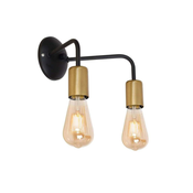 Zidna lampa BRENDA 2xE27/60W/230V crna/zlatna