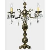 Casa Padrino luxury baroque crystal table lamp antique gold A� 40 x H. 60 cm - Magnificent brass desk lamp with Bohemian crystal glass - Baroque crystal lights - Noble & Magnificent