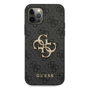 Guess GUHCP12L4GMGGR iPhone 12 Pro Max 6,7 grey hardcase 4G Big Metal Logo (GUHCP12L4GMGGR)