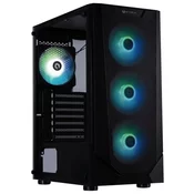 BITFENIX ohišje C60 Negro/ATX/4x 120mm ARGB ventilator + krmilnik/2xUSB 2.0/USB 3.0/kaljeno steklo/črno