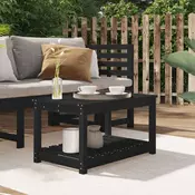 Vidaxl vidaXL Vrtna miza črna 82,5x50,5x45 cm masivni borov les