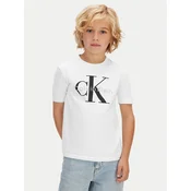Calvin Klein Jeans Majica Monologo LV1CKSJA33 Bela Regular Fit