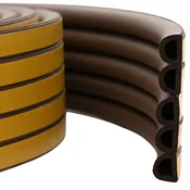 vidaXL Samolepilni tesnilni trak za okna Rjava 14 x 12 mm 25 m