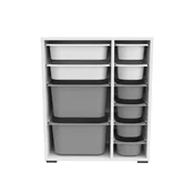 HANAH HOME Višenamenska polica Zen 2D2K6U White Grey