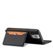 HURTEL Magnet Card Case etui iPhone 14 Plus pokrovček z zavihkom denarnica stojalo črne