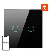 Avatto 2-kanalni stikalo za svetlobo AVATTO ZTS02-EU-B2 ZigBee (črno)