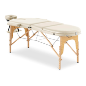 Physa Prenosna zložljiva masažna posteljna miza z lesenim okvirjem Colmar Bež do 227 kg bež, (21135069)