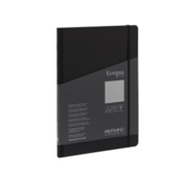 FABRIANO notes Ecoqua plus pocket šiven s platnenim rubom 9x14 90g 80l crte nero 19914008