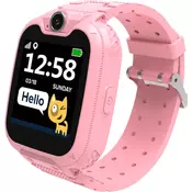 CANYON Tony KW-31, Kids smartwatch, 1.54 inch colorful screen, Camera 0.3MP, Mirco SIM card, 32+32MB, GSM(850/900/1800/1900MHz), 7 games inside, 380mAh battery, compatibility with iOS and android, red, host: 54*42.6*13.6mm, strap: 230*20mm, 45g