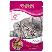Varčno pakiranje Super Benek Super Chunks 48 x 100 g - Teletina v omaki